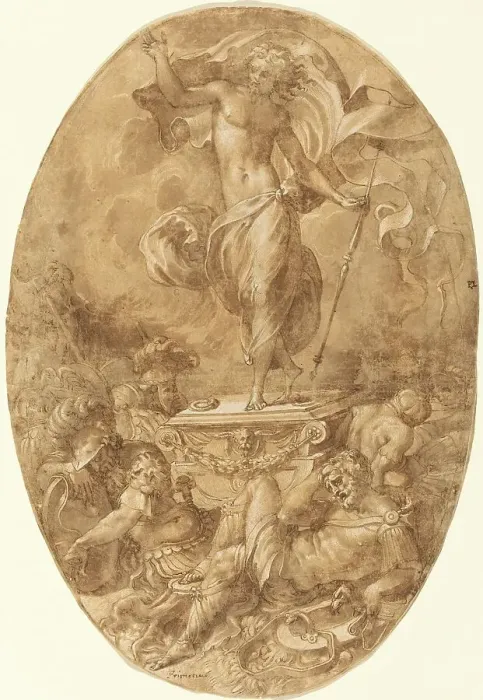 Framed Print : The Resurrection, 1545 / 1548. Creator: Francesco Salviati Framed Print : The Resurrection, 1545 / 1548. Creator: Francesco Salviati