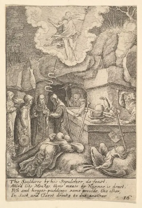 Framed Print : Resurrection, 1625-77. Creator: Wenceslaus Hollar Framed Print : Resurrection, 1625-77. Creator: Wenceslaus Hollar