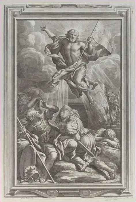 Framed Print : The Resurrection, 1662. Creator: Cornelis Bloemaert Framed Print : The Resurrection, 1662. Creator: Cornelis Bloemaert