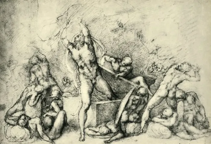Framed Print : The Resurrection, c1532, (1943). Creator: Michelangelo Buonarroti Framed Print : The Resurrection, c1532, (1943). Creator: Michelangelo Buonarroti