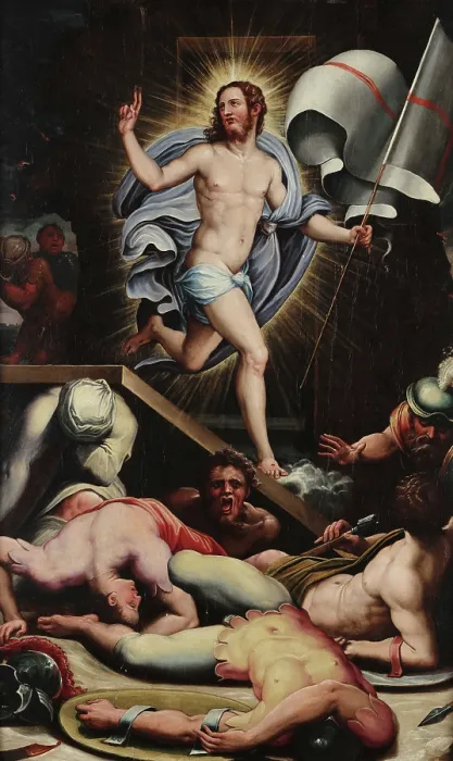 Framed Print : The Resurrection, c1545. Creator: Raffaellino del Colle (1490-1566) Framed Print : The Resurrection, c1545. Creator: Raffaellino del Colle (1490-1566)