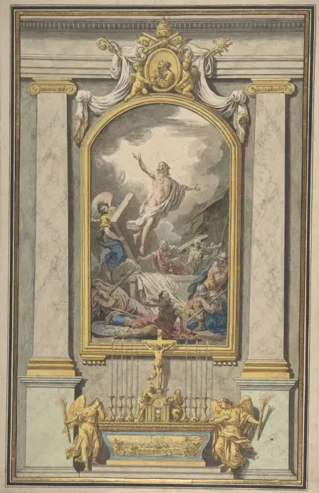 Framed Print : The Resurrection, ca. 1760. Creator: Louis Jean Francois Lagrenee Framed Print : The Resurrection, ca. 1760. Creator: Louis Jean Francois Lagrenee