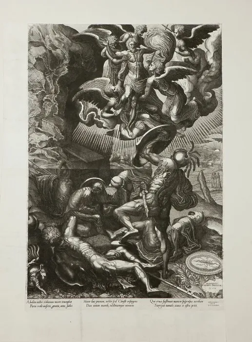 Framed Print : The Resurrection of Christ, 1557. Creator: Lucas van Doetecum Framed Print : The Resurrection of Christ, 1557. Creator: Lucas van Doetecum
