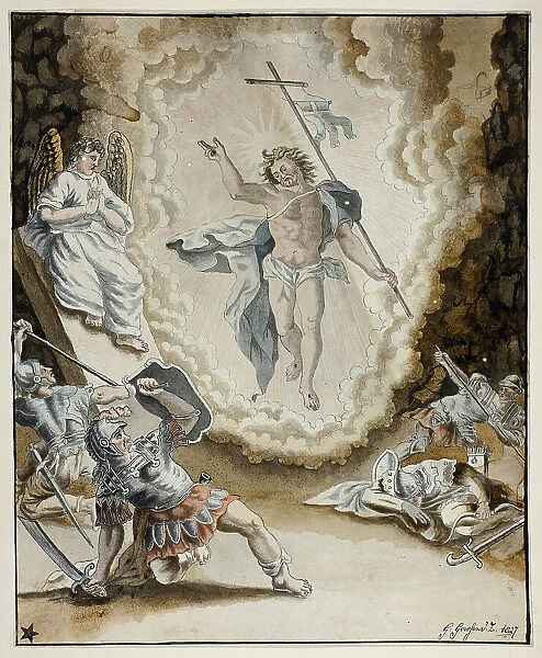 Resurrection of Christ, 1827. Creator: Gerardus Gossen