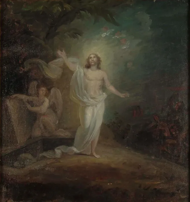 Framed Print : Resurrection of Christ, altarpiece sketch. Creator: Robert Wilhelm Ekman Framed Print : Resurrection of Christ, altarpiece sketch. Creator: Robert Wilhelm Ekman