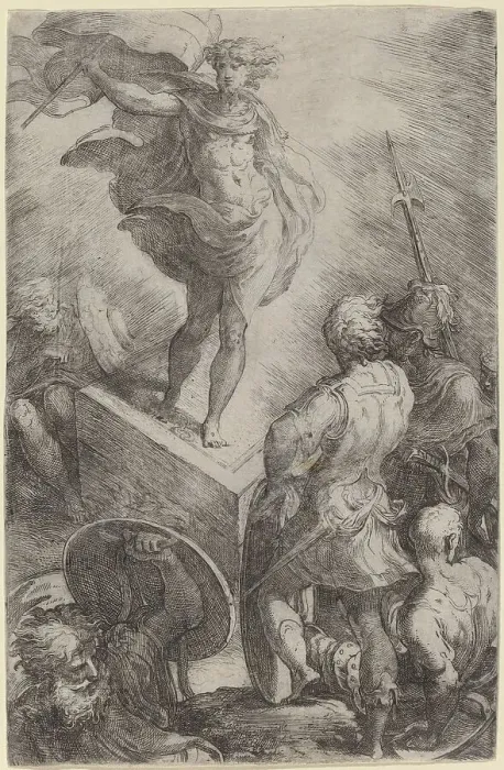 Framed Print : The Resurrection of Christ, c. 1528 / 1529. Creator: Parmigianino Framed Print : The Resurrection of Christ, c. 1528 / 1529. Creator: Parmigianino