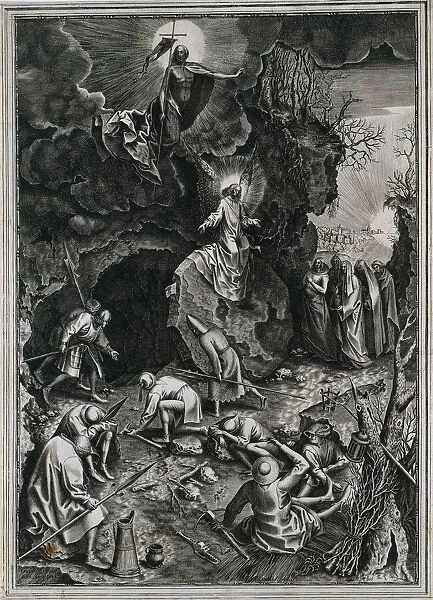 The Resurrection of Christ, c. 1562. Creator: Philip Galle (Flemish, 1537-1612)