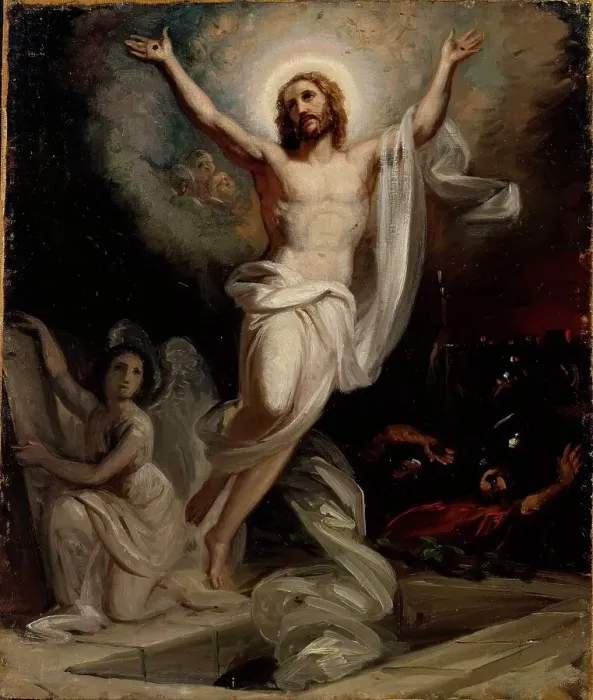 Framed Print : The Resurrection of Christ, a sketch of the altarpiece of the current church in Keski-Pori. Creator: Robert Wilhelm Ekman Framed Print : The Resurrection of Christ, a sketch of the altarpiece of the current church in Keski-Pori. Creator: Robert Wilhelm Ekman