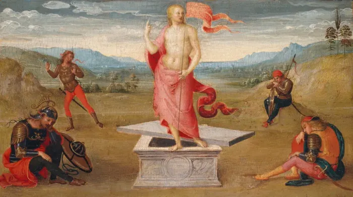 Framed Print : The Resurrection. Creator: Perugino Framed Print : The Resurrection. Creator: Perugino