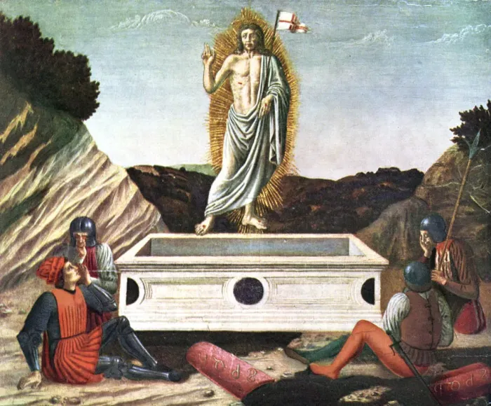 Framed Print : The Resurrection, mid 15th century, (1930). Artist: Andrea del Castagno Framed Print : The Resurrection, mid 15th century, (1930). Artist: Andrea del Castagno