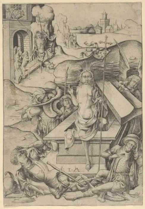 Framed Print : The Resurrection. n. d. Creator: Israhel van Meckenem Framed Print : The Resurrection. n. d. Creator: Israhel van Meckenem
