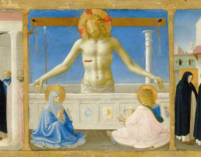 Framed Print : The Resurrection (Predella of the retable The Coronation of the Virgin), ca 1430. Artist: Angelico, Fra Giovanni, da Fiesole (ca. 1400-1455) Framed Print : The Resurrection (Predella of the retable The Coronation of the Virgin), ca 1430. Artist: Angelico, Fra Giovanni, da Fiesole (ca. 1400-1455)