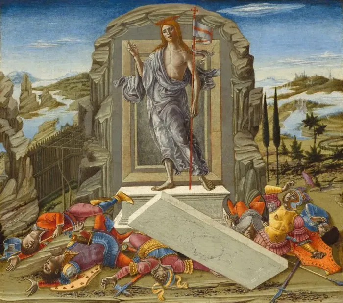 Framed Print : The Resurrection, probably 1491. Creator: Benvenuto di Giovanni Framed Print : The Resurrection, probably 1491. Creator: Benvenuto di Giovanni