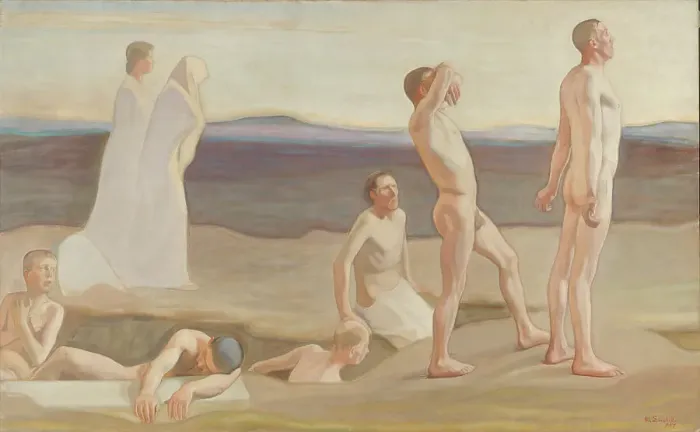 Framed Print : Resurrection, study for the left side of the altarpiece at Tampere Cathedral, 1907. Creator: Magnus Enckell Framed Print : Resurrection, study for the left side of the altarpiece at Tampere Cathedral, 1907. Creator: Magnus Enckell