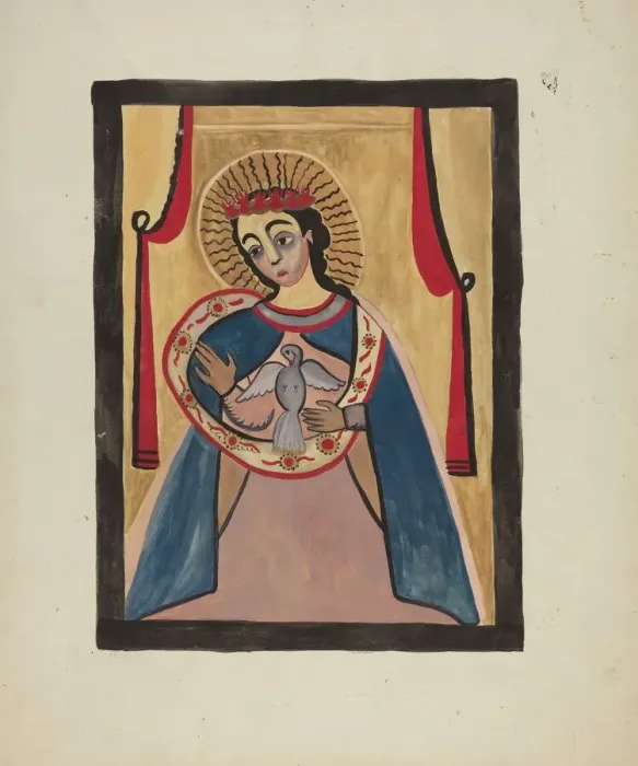 Framed Print : Retabla of Holy Ghost, c. 1936. Creator: E. Boyd Framed Print : Retabla of Holy Ghost, c. 1936. Creator: E. Boyd