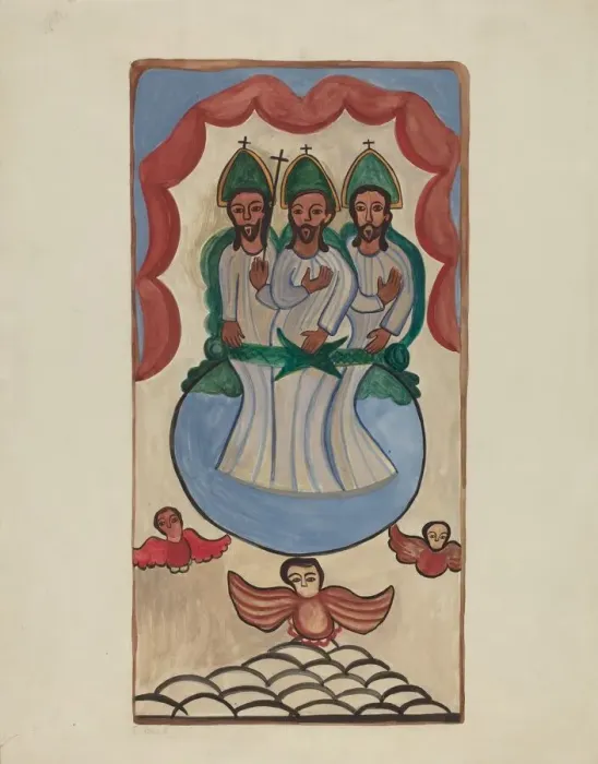 Framed Print : Retabla of the Trinity, c. 1936. Creator: E. Boyd Framed Print : Retabla of the Trinity, c. 1936. Creator: E. Boyd