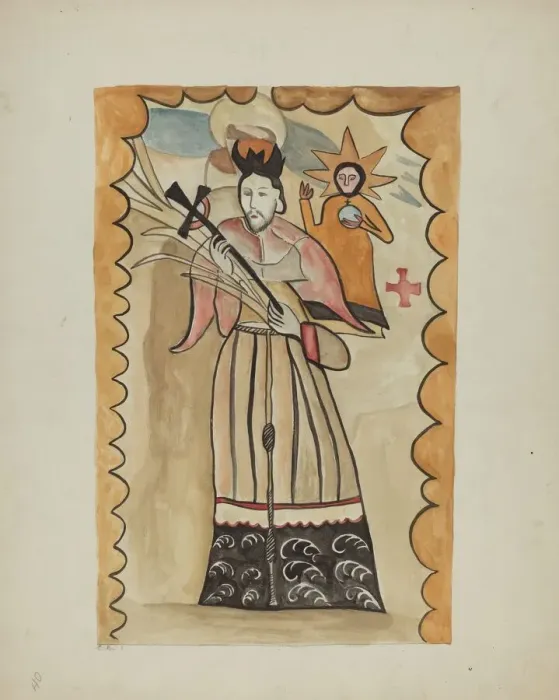 Framed Print : Retablo, 1935 / 1942. Creator: E. Boyd Framed Print : Retablo, 1935 / 1942. Creator: E. Boyd