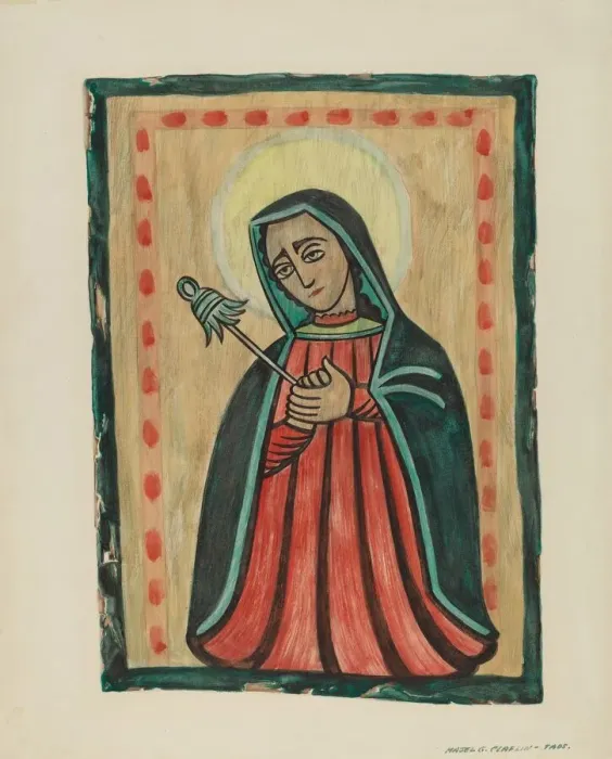 Framed Print : Retablo-Our Lady of Sorrows Nuestra Senora de los Siete Dolores, c. 1938 Framed Print : Retablo-Our Lady of Sorrows Nuestra Senora de los Siete Dolores, c. 1938