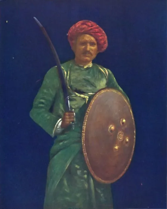 Framed Print : A Retainer of Rajgarh, 1903. Artist: Mortimer L Menpes Framed Print : A Retainer of Rajgarh, 1903. Artist: Mortimer L Menpes