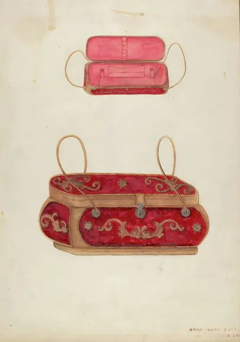 Framed Print : Reticule, c. 1937. Creator: Ann Gene Buckley Framed Print : Reticule, c. 1937. Creator: Ann Gene Buckley