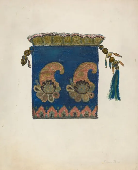 Framed Print : Reticule, c. 1937. Creator: Edna C. Rex