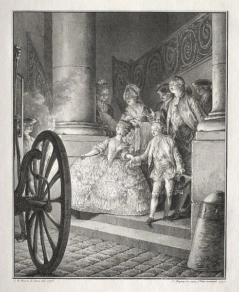 Retif de la Bretonne: The Little Godparents, 1777. Creator: Jean-Michel the Younger Moreau