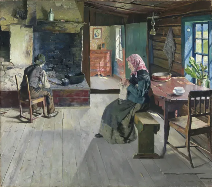 Framed Print : The retired Farmers, 1888, 1888. Creator: Gustav Wentzel Framed Print : The retired Farmers, 1888, 1888. Creator: Gustav Wentzel