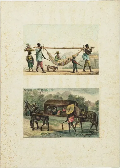 Framed Print : Retour, a la ville, d un proprietaire de chacra, 1835. Creator: Debret, Jean-Baptiste Framed Print : Retour, a la ville, d un proprietaire de chacra, 1835. Creator: Debret, Jean-Baptiste