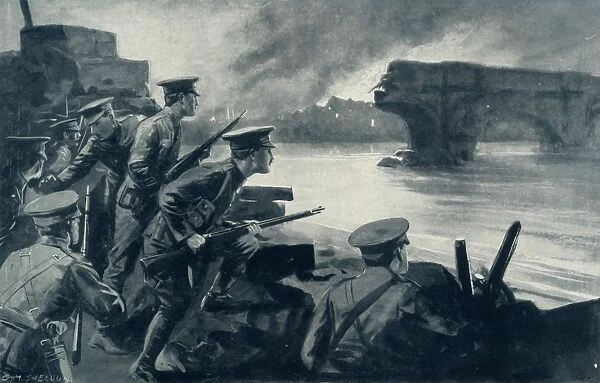 Retreat from Belgium: British Troops on the River Prepared To Resist the German Advance