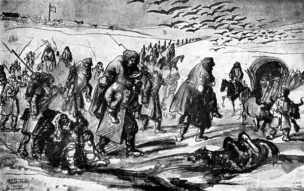 The Retreat, Crimean War, 19th century, (1930). Artist: Constantin Guys