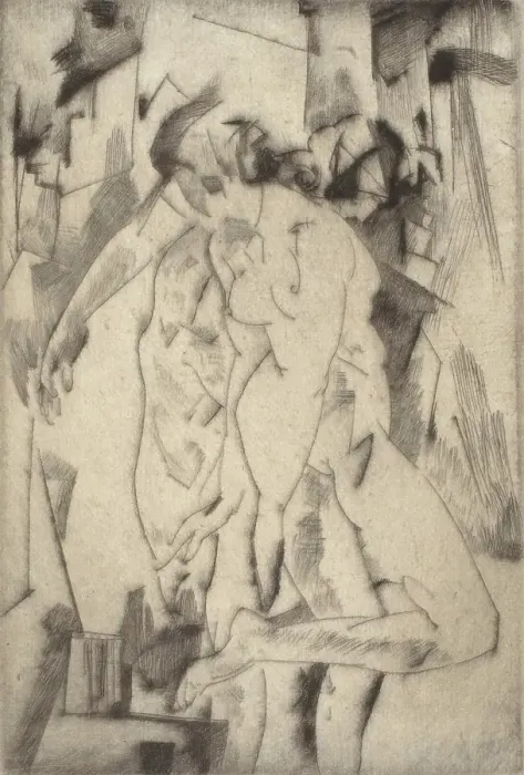 Framed Print : Retrospection, 1918. Creator: Arthur Davies Framed Print : Retrospection, 1918. Creator: Arthur Davies