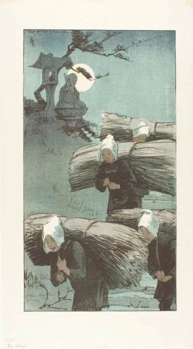 Framed Print : The Return, 1907. Creator: Helen Hyde Framed Print : The Return, 1907. Creator: Helen Hyde