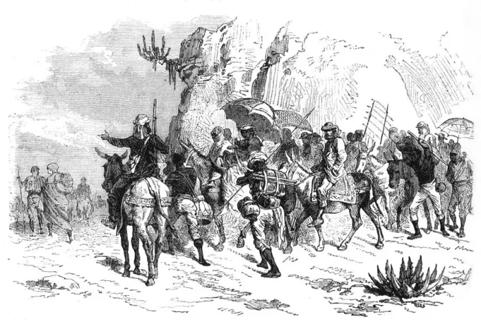Framed Print : Return of the Abyssinian Captives, c1880