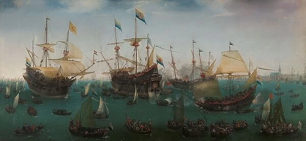 The Return to Amsterdam of the Second Expedition to the East Indies, 1599. Creator: Hendrick Cornelisz Vroom