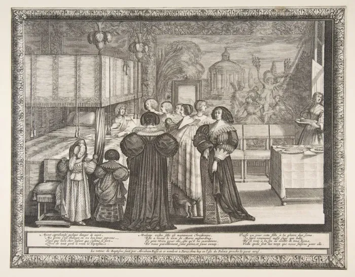 Framed Print : Return from the Christening, 1633. Creator: Abraham Bosse Framed Print : Return from the Christening, 1633. Creator: Abraham Bosse