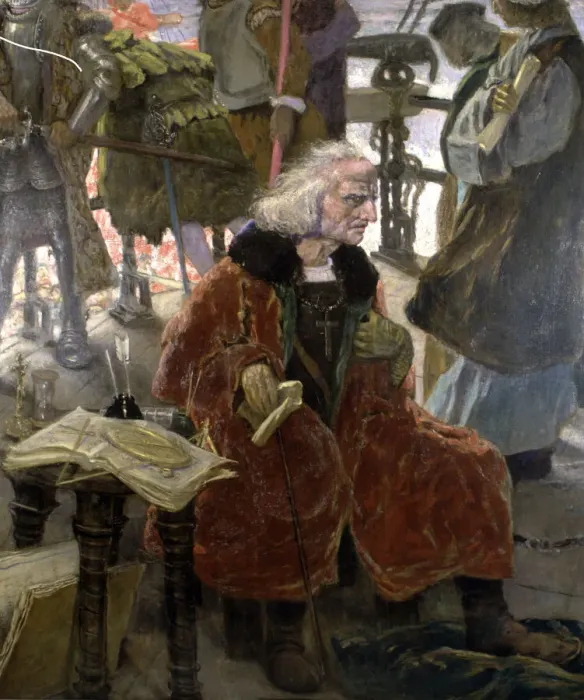 Framed Print : Return of Columbus detail of an oil, 1924, Christopher Columbus (1451-1506) Italian Framed Print : Return of Columbus detail of an oil, 1924, Christopher Columbus (1451-1506) Italian
