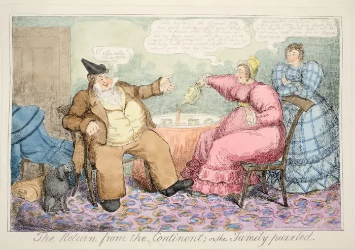 Framed Print : The Return from the Continent or the Family Puzzled, 1835 Framed Print : The Return from the Continent or the Family Puzzled, 1835