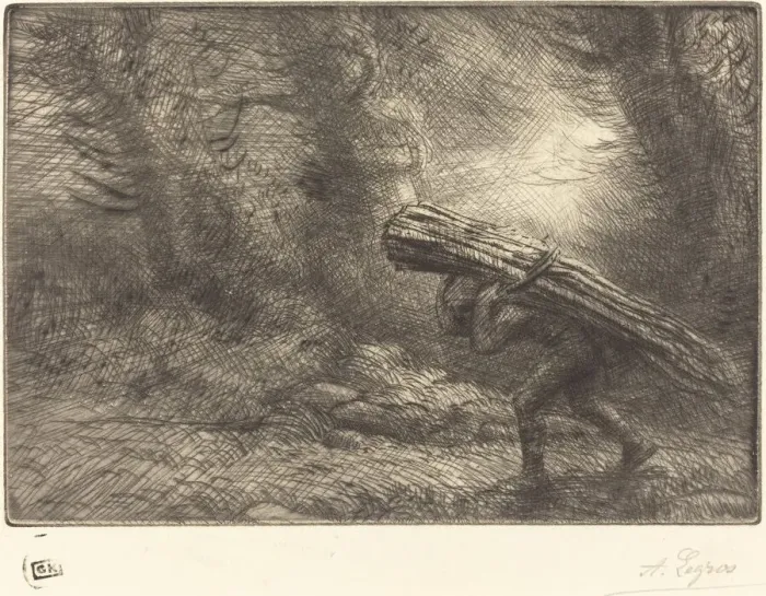 Framed Print : Return to the Cottage (Le retour a la chaumiere). Creator: Alphonse Legros Framed Print : Return to the Cottage (Le retour a la chaumiere). Creator: Alphonse Legros