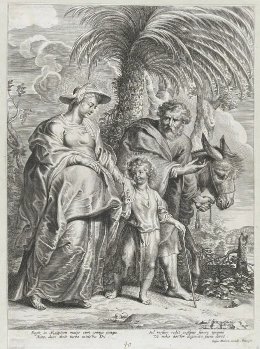 Framed Print : The Return from Egypt, ca. 1705-24. Creator: Anon Framed Print : The Return from Egypt, ca. 1705-24. Creator: Anon