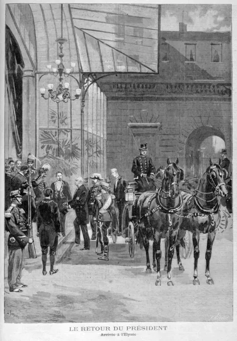 Framed Print : The return of Felix Faure, President of France, to Paris, after his visit to Russia, 1897. Artist: F Meaulle Framed Print : The return of Felix Faure, President of France, to Paris, after his visit to Russia, 1897. Artist: F Meaulle