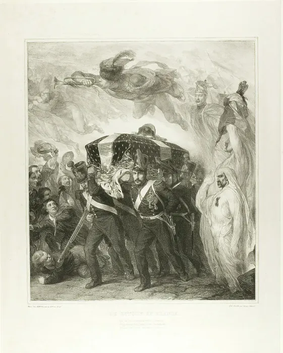 Framed Print : The Return to France, 1841. Creator: François-Joseph-Aimé de Lemud Framed Print : The Return to France, 1841. Creator: François-Joseph-Aimé de Lemud