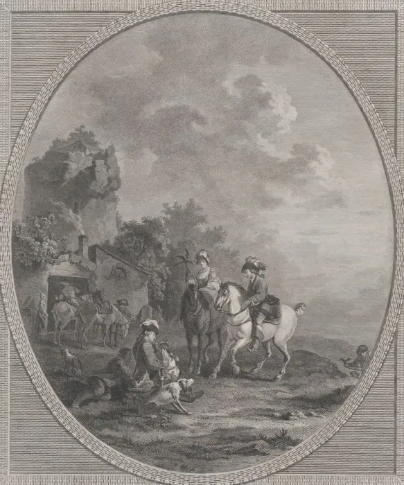Framed Print : Return from the Game Hunt, 1786. 1786. Creator: Nicolas Colibert Framed Print : Return from the Game Hunt, 1786. 1786. Creator: Nicolas Colibert