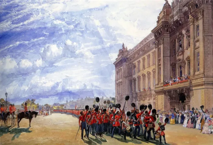Framed Print : The Return of the Guards from the Crimea, July 1856 Framed Print : The Return of the Guards from the Crimea, July 1856