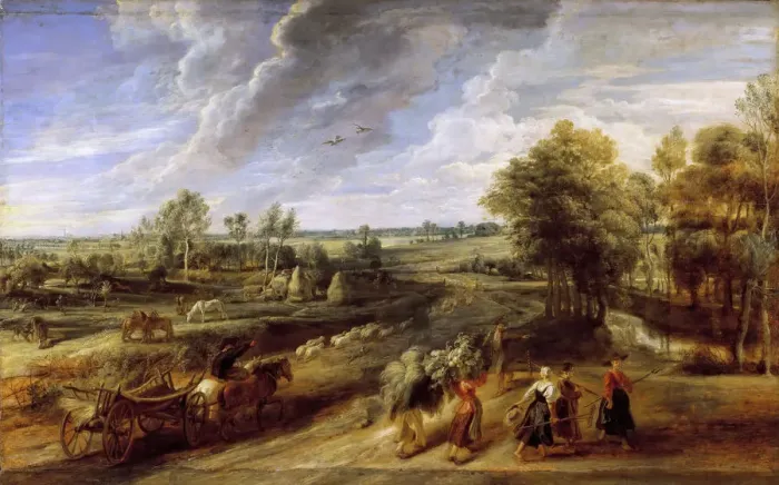 Framed Print : Return from the harvest, ca 1637. Creator: Rubens, Pieter Paul (1577-1640) Framed Print : Return from the harvest, ca 1637. Creator: Rubens, Pieter Paul (1577-1640)