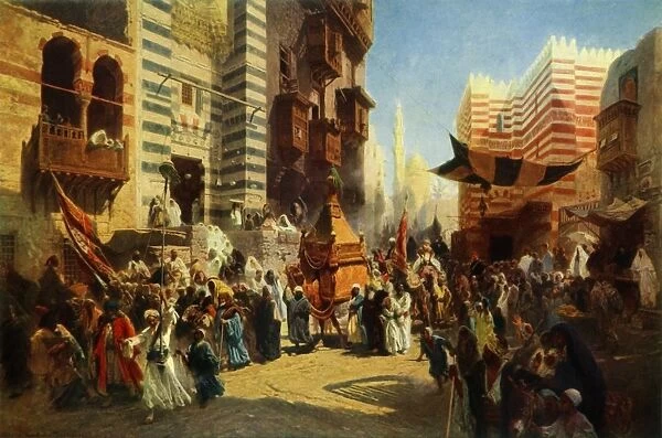 Return of the Holy Carpet from Mekka to Cairo, 1876, (1965). Creator: Konstantin Makovsky