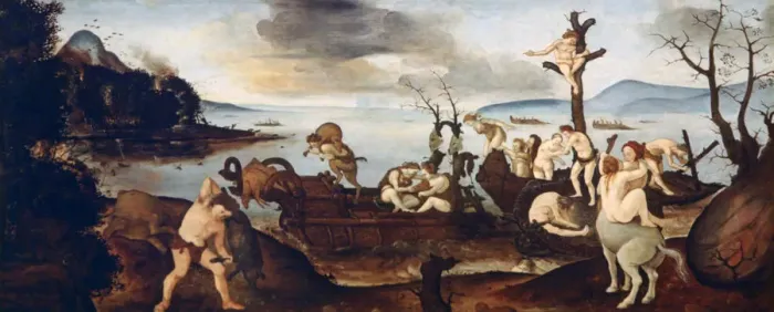 Framed Print : The Return from the Hunt, 1505-1507. Artist: Piero di Cosimo Framed Print : The Return from the Hunt, 1505-1507. Artist: Piero di Cosimo