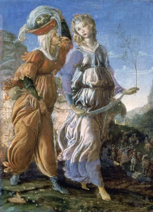 Framed Print : The Return of Judith, 1467. Artist: Sandro Botticelli Framed Print : The Return of Judith, 1467. Artist: Sandro Botticelli