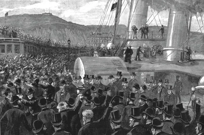 Framed Print : The Return of Mr. H.M. Stanley; Once more on English Soil-- Arrival of Staley at the Admiralty Pie Creator: Unknown Framed Print : The Return of Mr. H.M. Stanley; Once more on English Soil-- Arrival of Staley at the Admiralty Pie Creator: Unknown