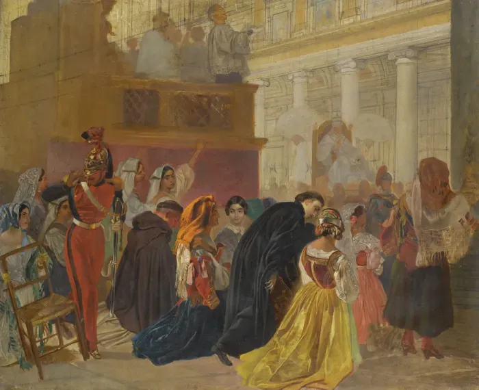 Framed Print : The return of Pope Pius IX to Rome, 1849. Artist: Briullov, Karl Pavlovich (1799-1852) Framed Print : The return of Pope Pius IX to Rome, 1849. Artist: Briullov, Karl Pavlovich (1799-1852)