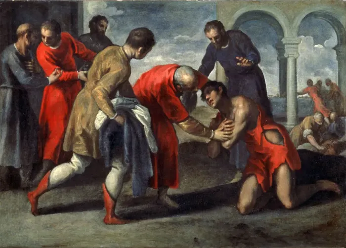 Framed Print : Return of the Prodigal Son, after 1600. Artist: Jacopo Palma Framed Print : Return of the Prodigal Son, after 1600. Artist: Jacopo Palma